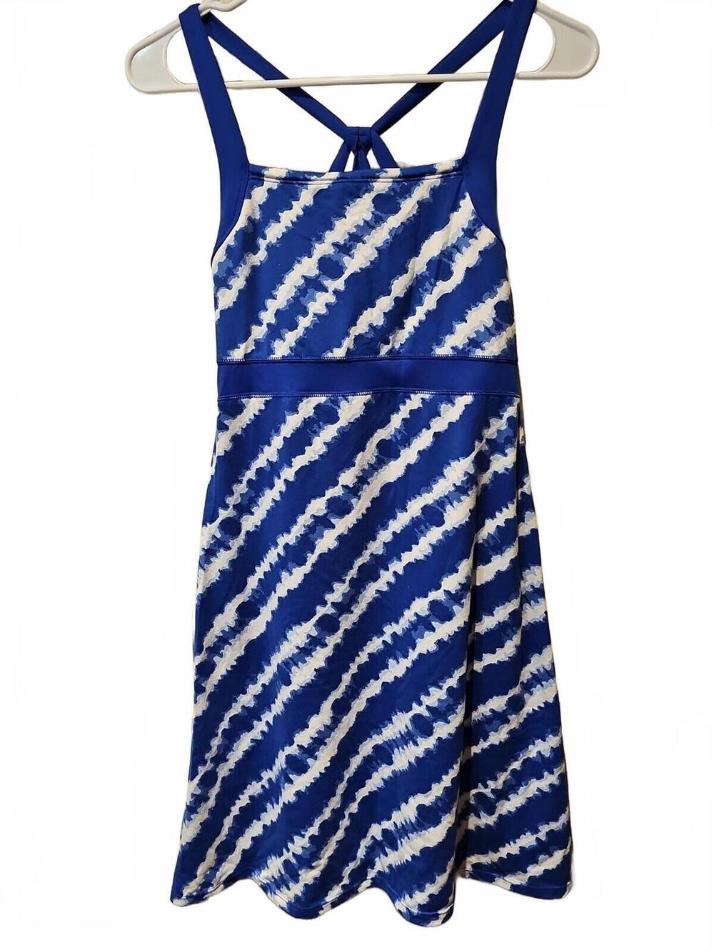 Soybu Blue Tie Dye Athletic Dress Racerback Bra Shelf Size S